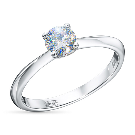 Классическое кольцо из серебра