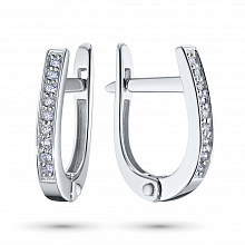 Серьги из белого золота с бриллиантами (изготовление)