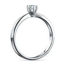 Кольцо из серебра с бриллиантом