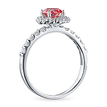 Кольцо из белого золота c бриллиантами выращенными