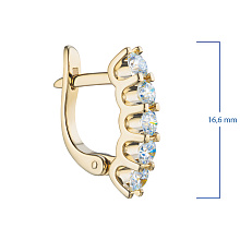 Серьги из желтого золота c бриллиантами