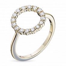 Кольцо из желтого золота с бриллиантами (изготовление)