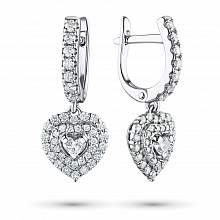 Серьги из белого золота с бриллиантами (изготовление)