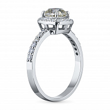 Кольцо из белого золота с бриллиантами (изготовление)