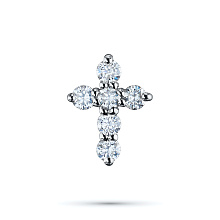 Подвеска из серебра c бриллиантами выращенными