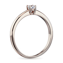 Помолвочное кольцо из красного золота с бриллиантом