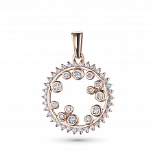 Подвеска из красного золота с бриллиантами (изготовление)