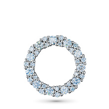 Подвеска из серебра c бриллиантами выращенными