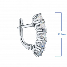 Серьги из белого золота c бриллиантами