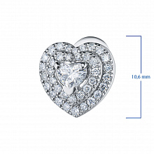 Пусеты из белого золота с бриллиантами (изготовление)