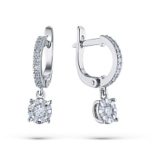 Серьги из белого золота с бриллиантами (изготовление)