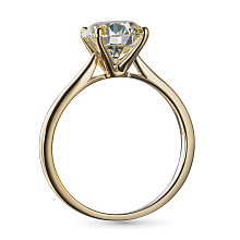 Кольцо из желтого золота (изготовление) с бриллиантом