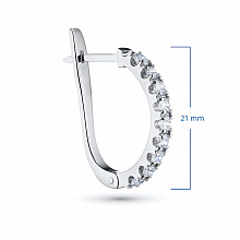 Серьги из белого золота с бриллиантами (изготовление)