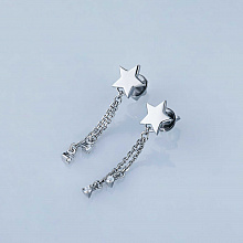 Пусеты из серебра с бриллиантами (изготовление)