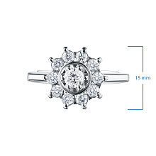 Кольцо из белого золота с бриллиантами (изготовление)