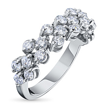 Кольцо из белого золота с бриллиантами