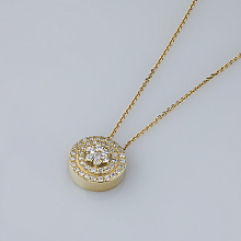 Подвеска из желтого золота (изготовление) с бриллиантами