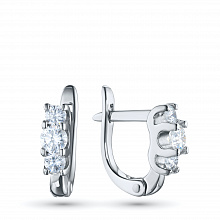 Серьги из белого золота с бриллиантами (изготовление)