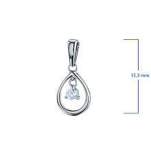 Подвеска из серебра с бриллиантом
