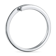 Кольцо из серебра c бриллиантами