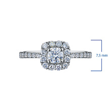 Кольцо из серебра c бриллиантами