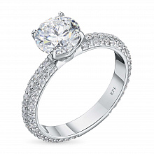 Кольцо из белого золота с бриллиантами (изготовление)