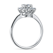 Кольцо из серебра c бриллиантами