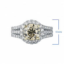 Кольцо из белого золота с бриллиантами (изготовление)