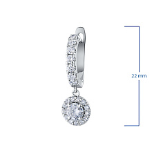 Серьги из белого золота c бриллиантами