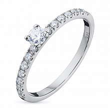 Кольцо из белого золота с бриллиантами (изготовление)