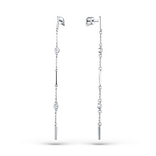 Пусеты из белого золота с бриллиантами