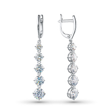 Серьги из белого золота c бриллиантами