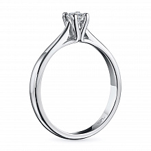 Кольцо из белого золота с бриллиантом (изготовление)