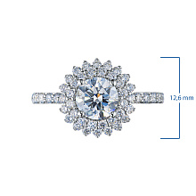 Кольцо из белого золота c бриллиантами