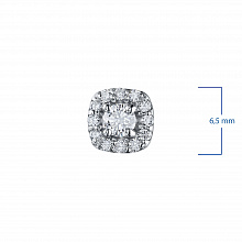 Пусеты из белого золота с бриллиантами (изготовление)