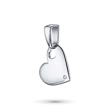 Подвеска из серебра с бриллиантом выращенным