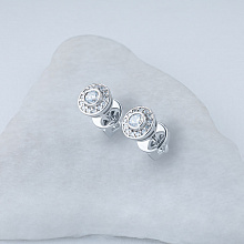 Пусеты из белого золота с бриллиантами (изготовление)