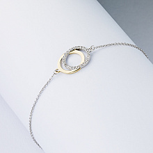 Браслет из комбинированного золота с бриллиантом (изготовление)