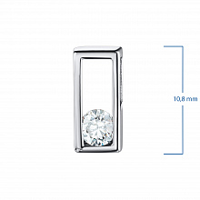 Классическая подвеска из белого золота с бриллиантом (изготовление)