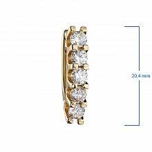 Серьги из желтого золота с бриллиантами (изготовление)