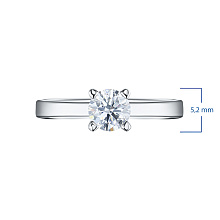 Кольцо из белого золота (изготовление) с бриллиантом