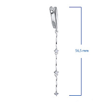 Серьги из белого золота с бриллиантами (изготовление)