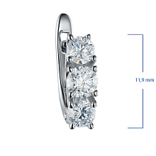 Серьги из белого золота (изготовление) с бриллиантами