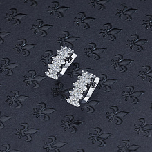 Серьги из белого золота с бриллиантами (изготовление)