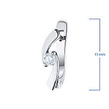 Серьги из серебра с бриллиантами