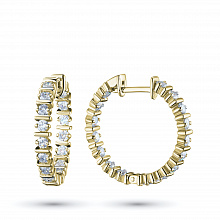 Серьги из желтого золота с бриллиантами (изготовление)