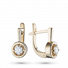 Серьги из желтого золота с бриллиантами (изготовление)