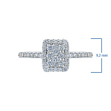 Кольцо из серебра c бриллиантами