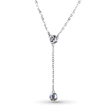 Колье из серебра с сапфирами и бриллиантами