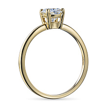 Кольцо из желтого золота с бриллиантом